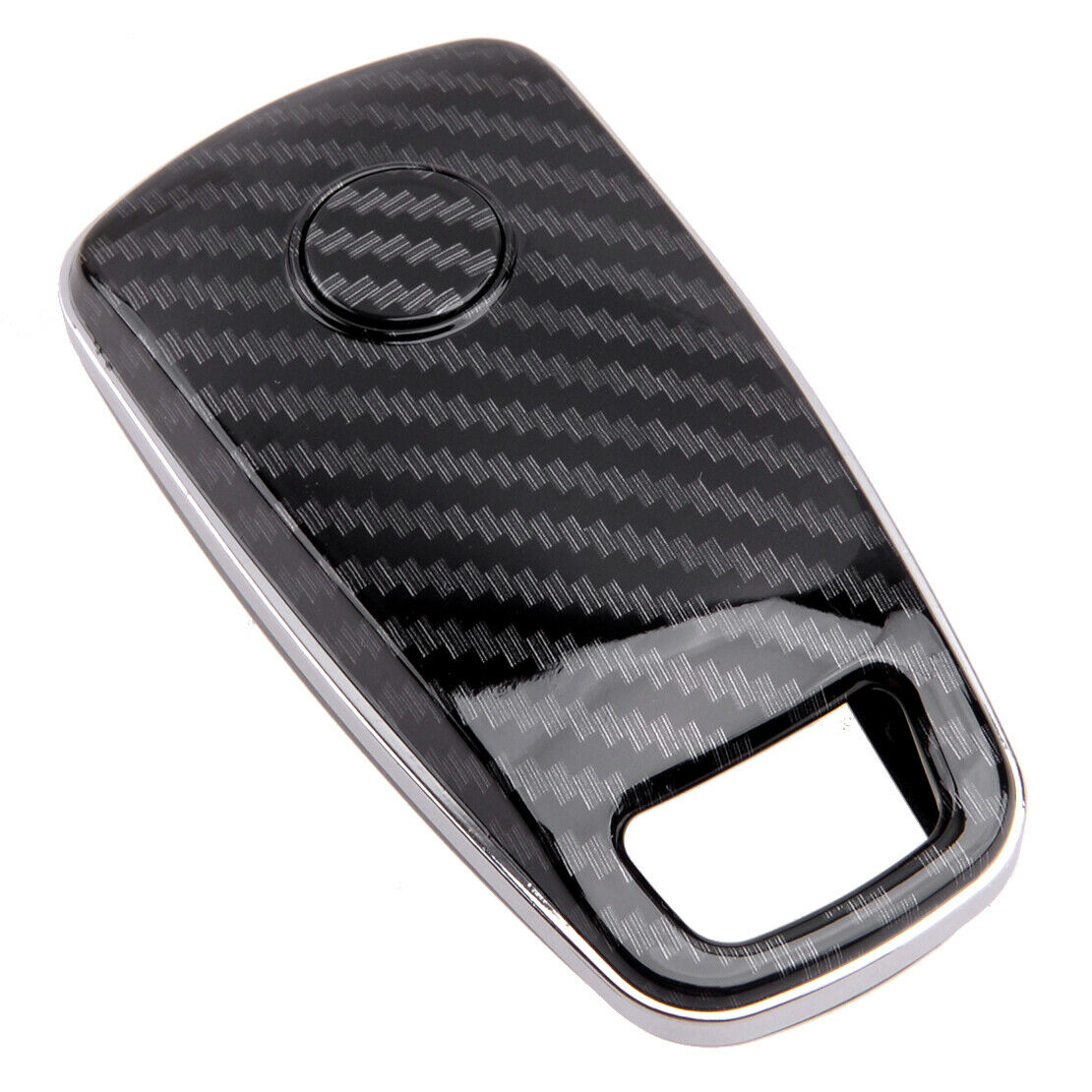 1x Carbon Fiber Style Remote Key Case Shell Fob Fit For Audi A5 Q5 Q7 S5 17-20