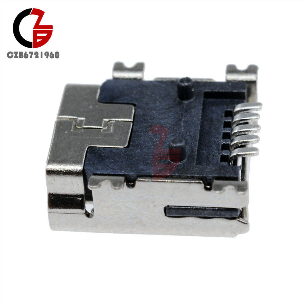 50Pcs Mini USB Type B Female SMT SMD 5-Pin Socket Jack Connector Port PCB Board