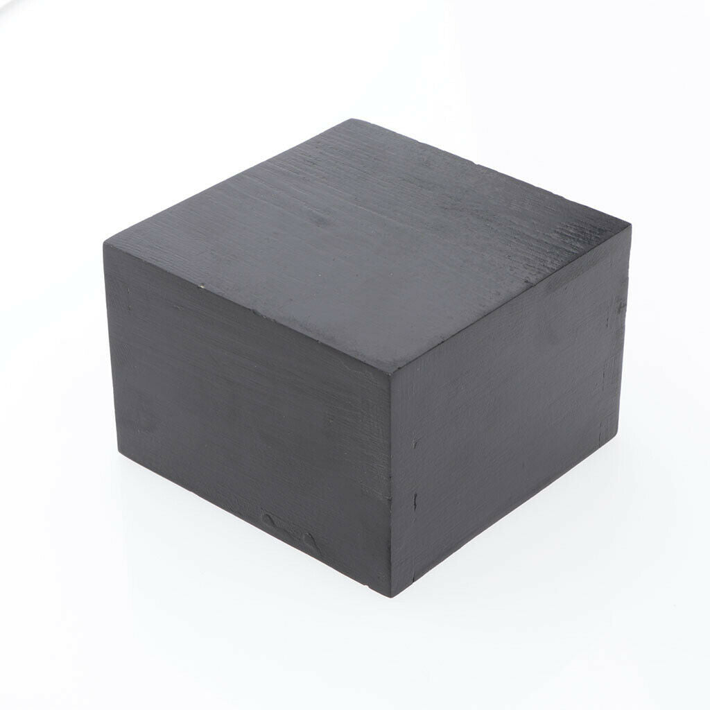 Wooden Square Storage Box Case for Jewelry Flower Craft Gift Black 2
