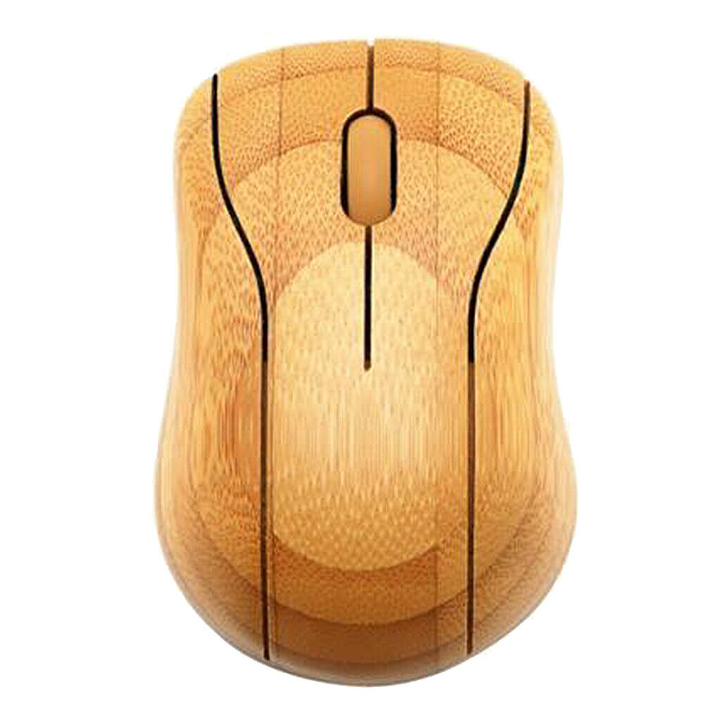 Natural Bamboo  Wireless Optical Mouse for Notebook Laptop PC Computers