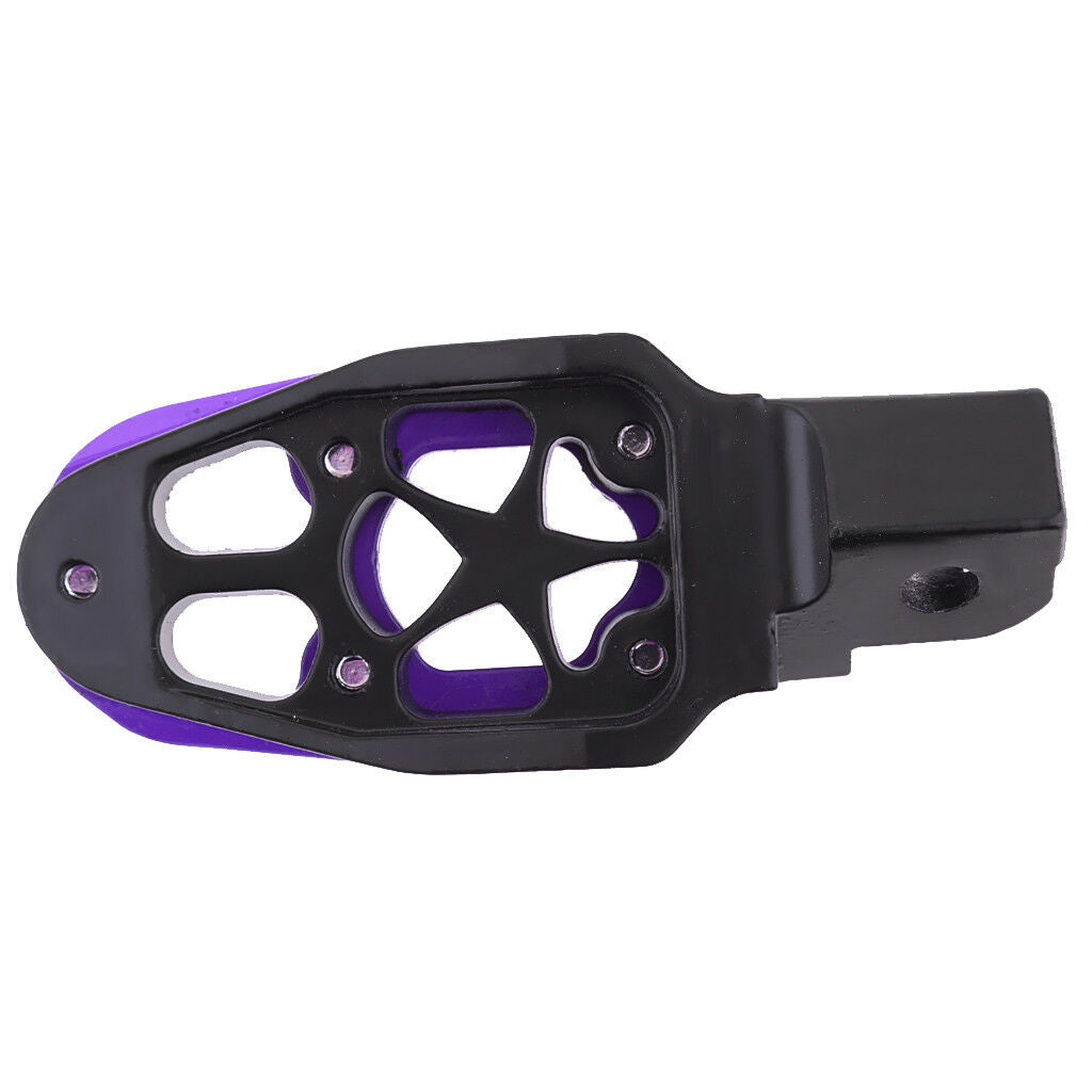 2x Left Right Universal Pedals Foot Pegs Footrests for Motorbike ATV Purple