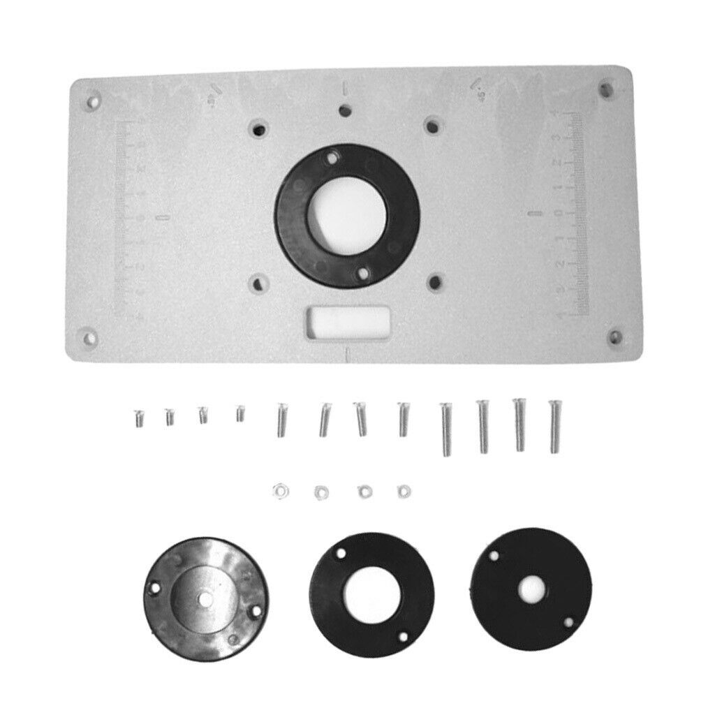 Router Table Insert Plate Kit Tool for Woodworking Benches Durable 9.3x4.7"