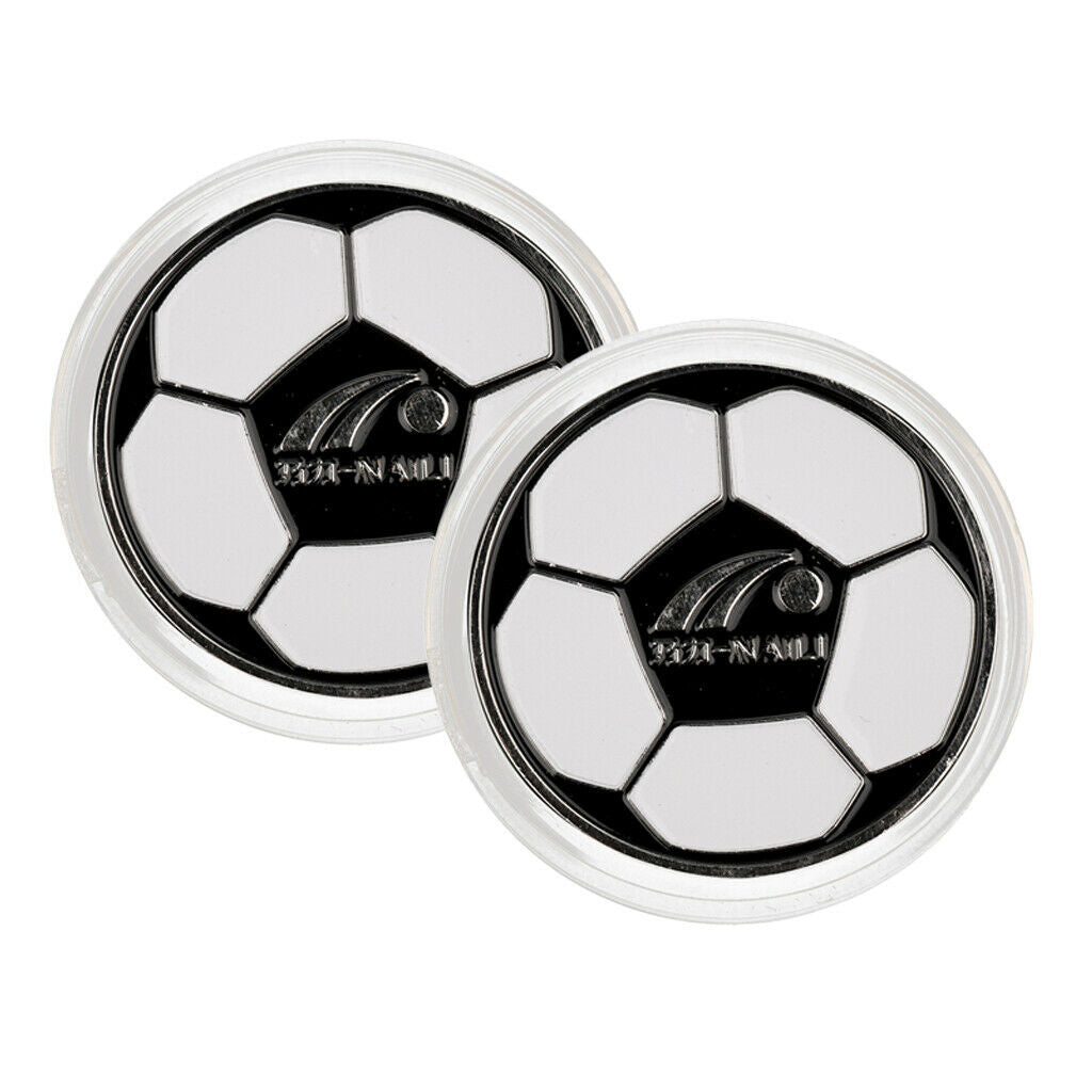 2 Piece Sturdy Alloy Football Soccer Referee Flip Coin Judge Toss Coin With