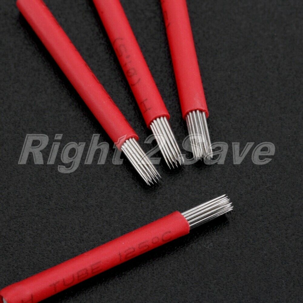 10pcs Microblading Eyebrow Pen Needle Manual Pen 21pin Round Fog Tattoo Blades