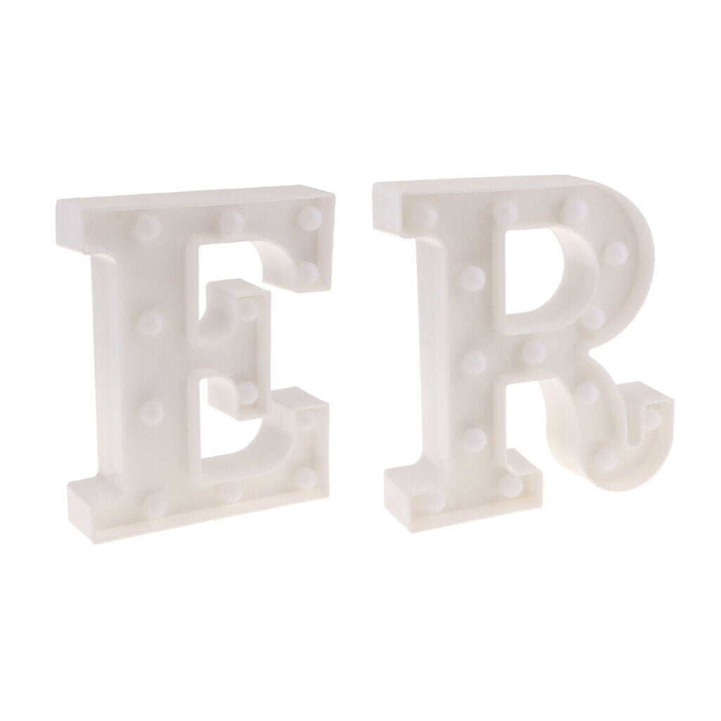 2x Romantic LED Alphabet Lights Letter Light Alphabet Signs Bedroom Decor