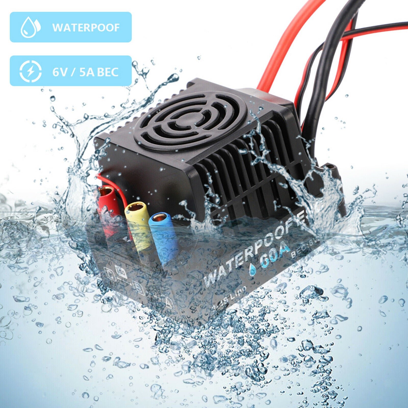RC Car Brushless Motor with 60A ESC for HSP 94123 94111 94170