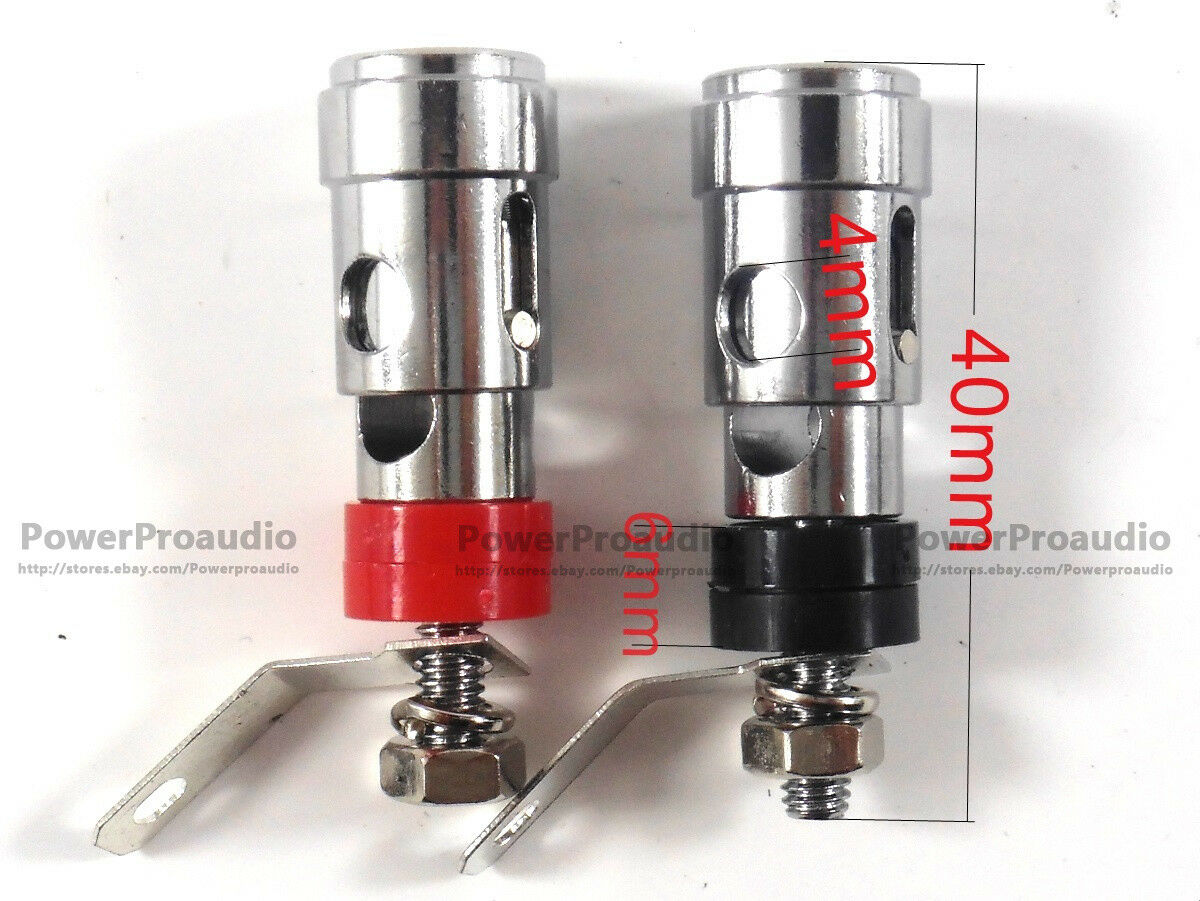 6PCS brass Audio Speaker Binding Post Terminal with Spring inside connector
