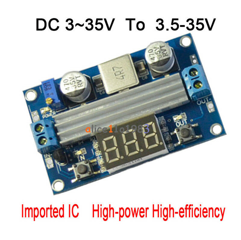 3~35V To 3.5~35V 100W Adjustable DC Step-up Boost Voltage Converter Module TOP
