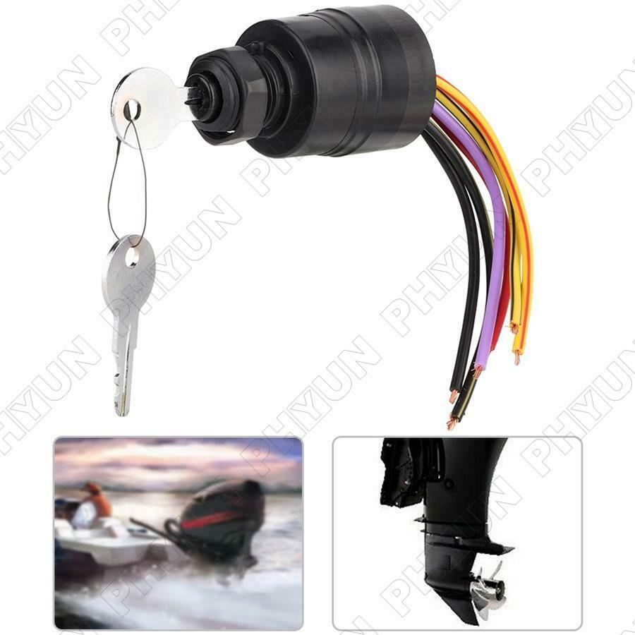 For 1994+ Mercury Part# 87-88107 7-1155 Fast Outboard Ignition Key Switch 6 Wire