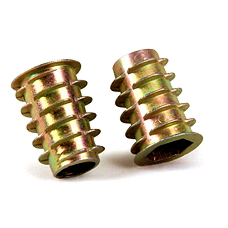 100Pcs Box Countersunk Head Iron Hexagon Inner Hexagon Furniture Nut Color Zinc
