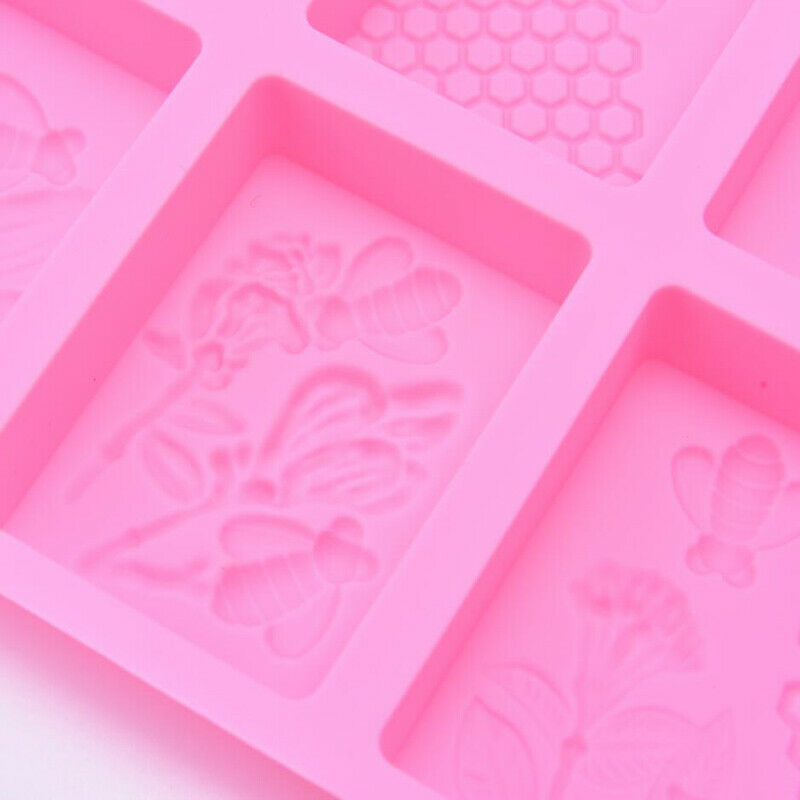 Honey Bee Honeycomb Silicone Soap Mold DIY Handmade Square Soap Mould DIY.l8