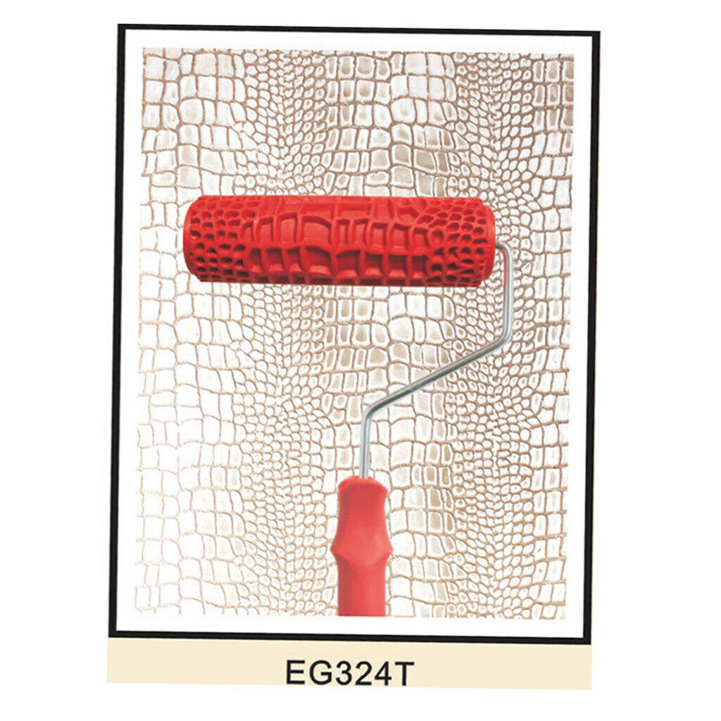 2PCS / SET 7 Inch Embossed Crocodile Skin + Stone Painting Roller Bushing with