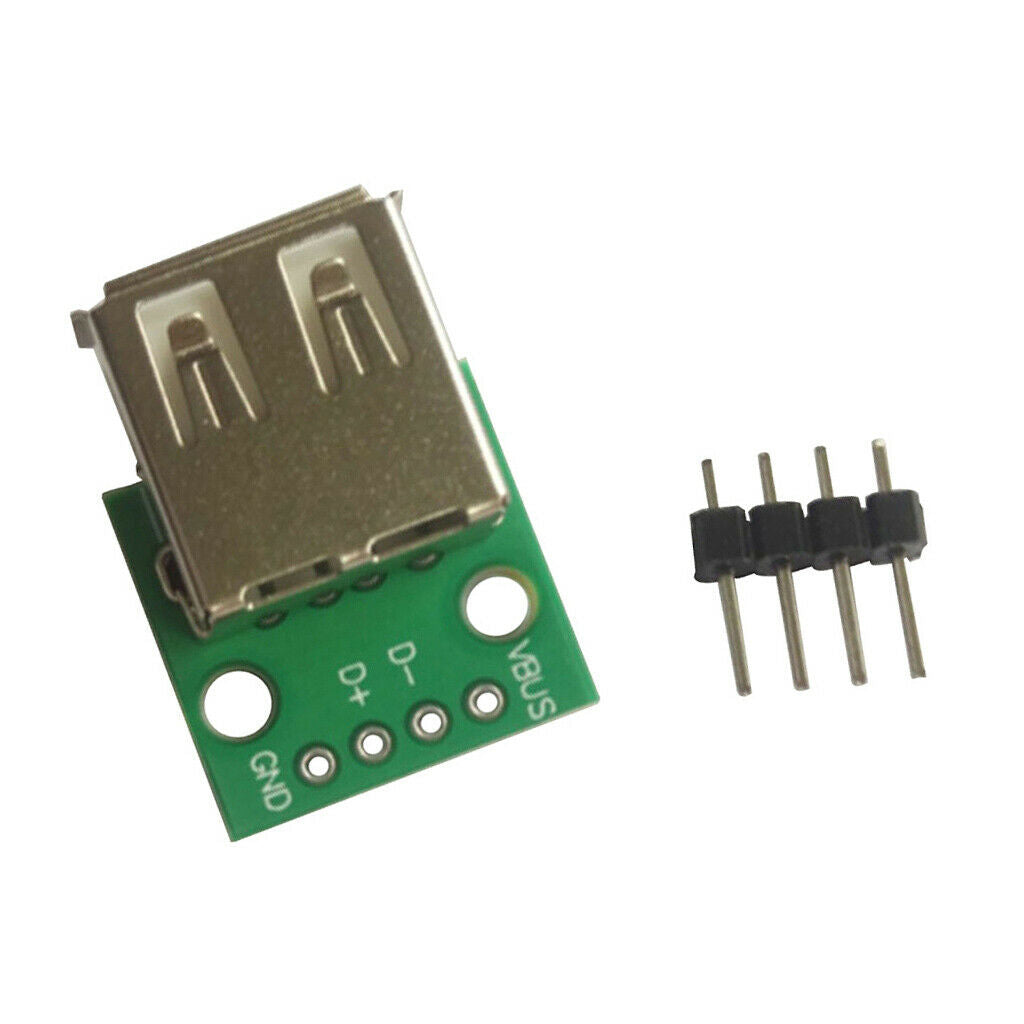Red DIY USB Type A Female Breakout Board 5V Power 2.54mm Header for