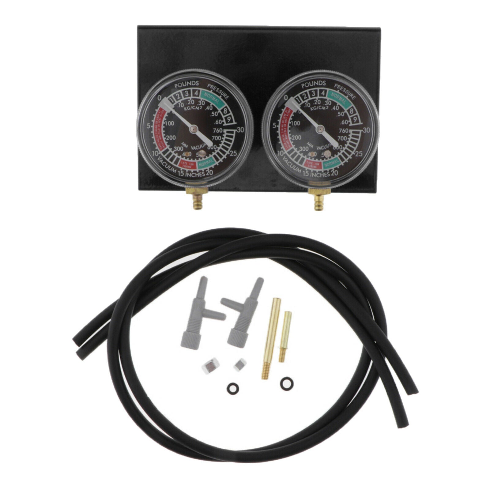 Carburetor Vacuum Gauge Balancer w/Hose Kit for 2 Cylinder Engines Spare Parts