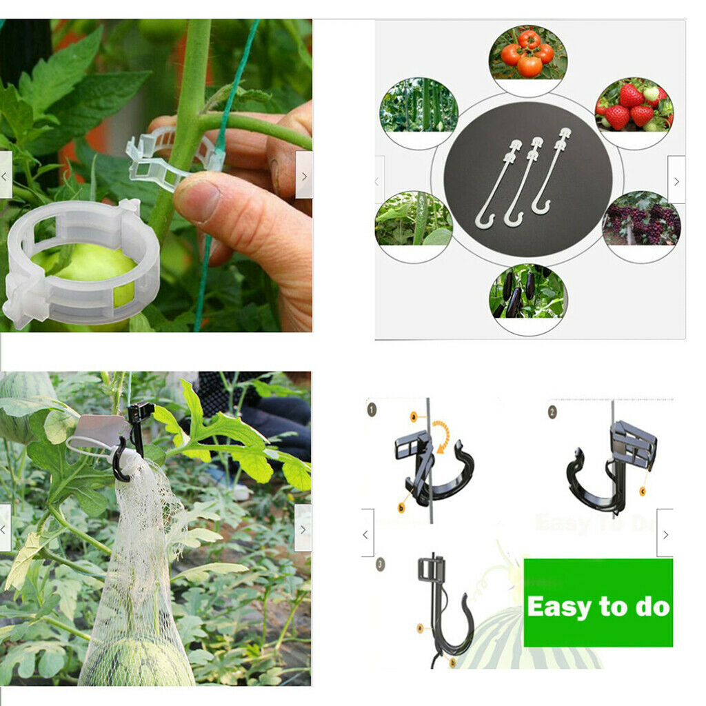 100x Garden Plant Clips, Adjusting Support Plant Clip for Vine Garden Vegetables