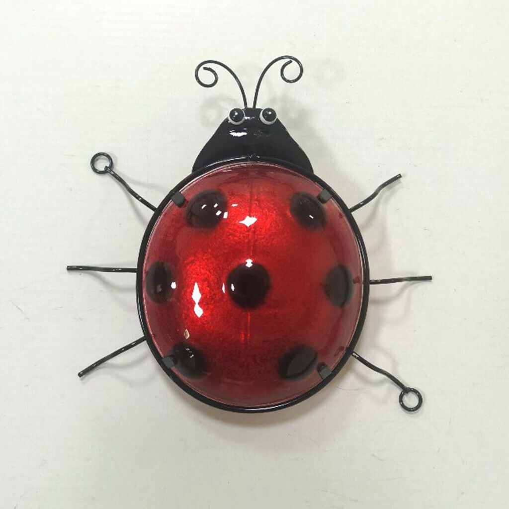 3 Pieces Wall Art Decor Ladybug Garden Yard Sculpture Statue Ladybird Decors