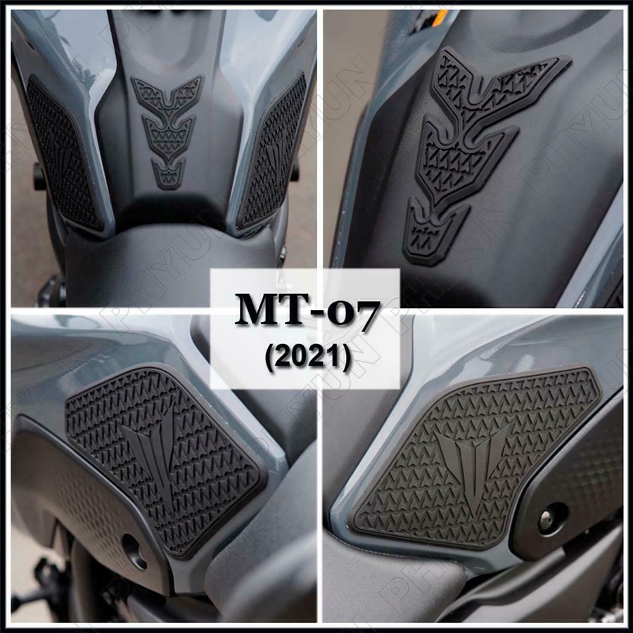 3Pcs Tank Side Pads Protector Stickers Cover Trim For Yamaha MT-07 MT 07 2021+