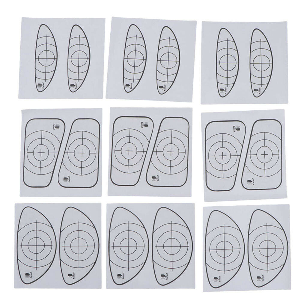 9pcs Golf Impact Tape Recorder Training Aids Labels for Woods, Irons Putter