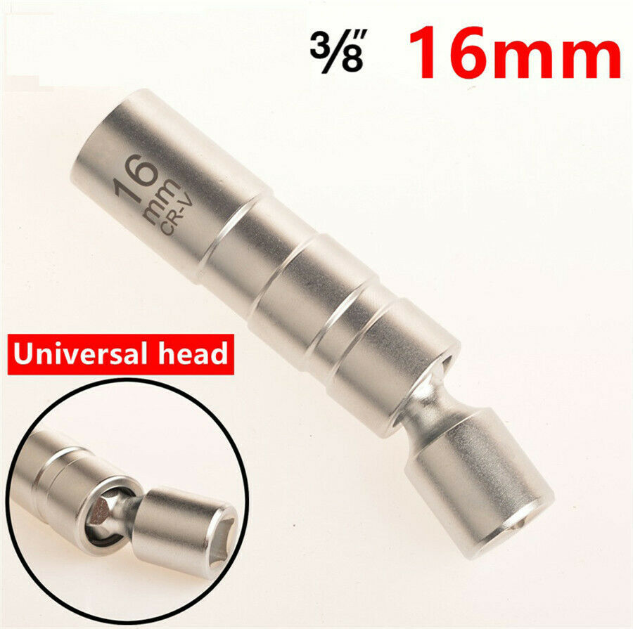 2PC Short Style 95MM Spark Plug Socket Wrench 3/8 Drive 14MM +16MM Removal Tool