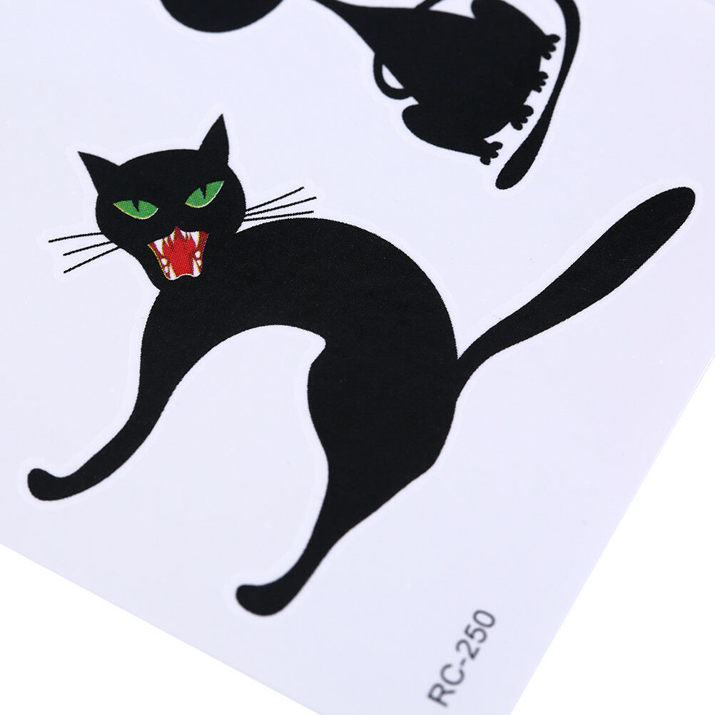 Horror Cat Waterproof Arm Temporary Tattoo Stickers Body Art Removable Tatoos Rf