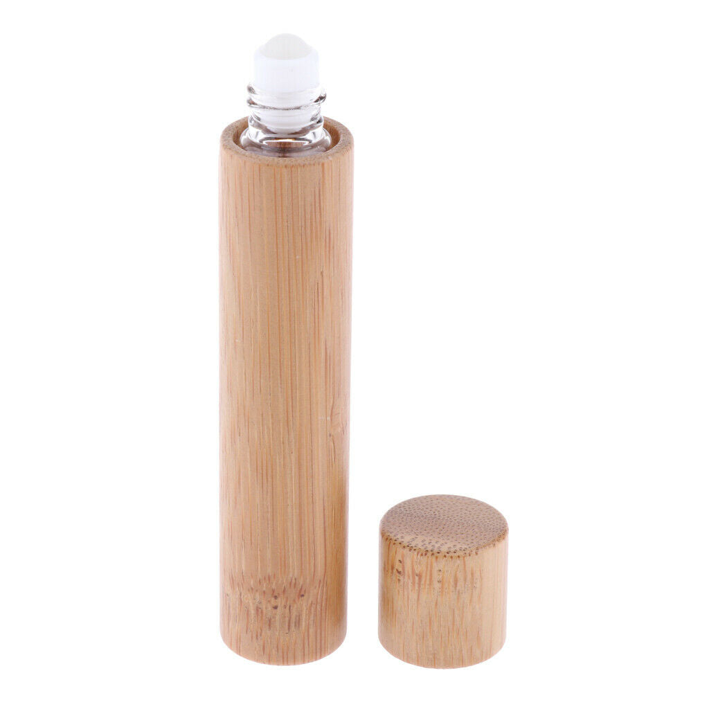3pcs 10ml Bamboo Essential Oil Perfume Roller Ball Bottle / Refillable Pippette