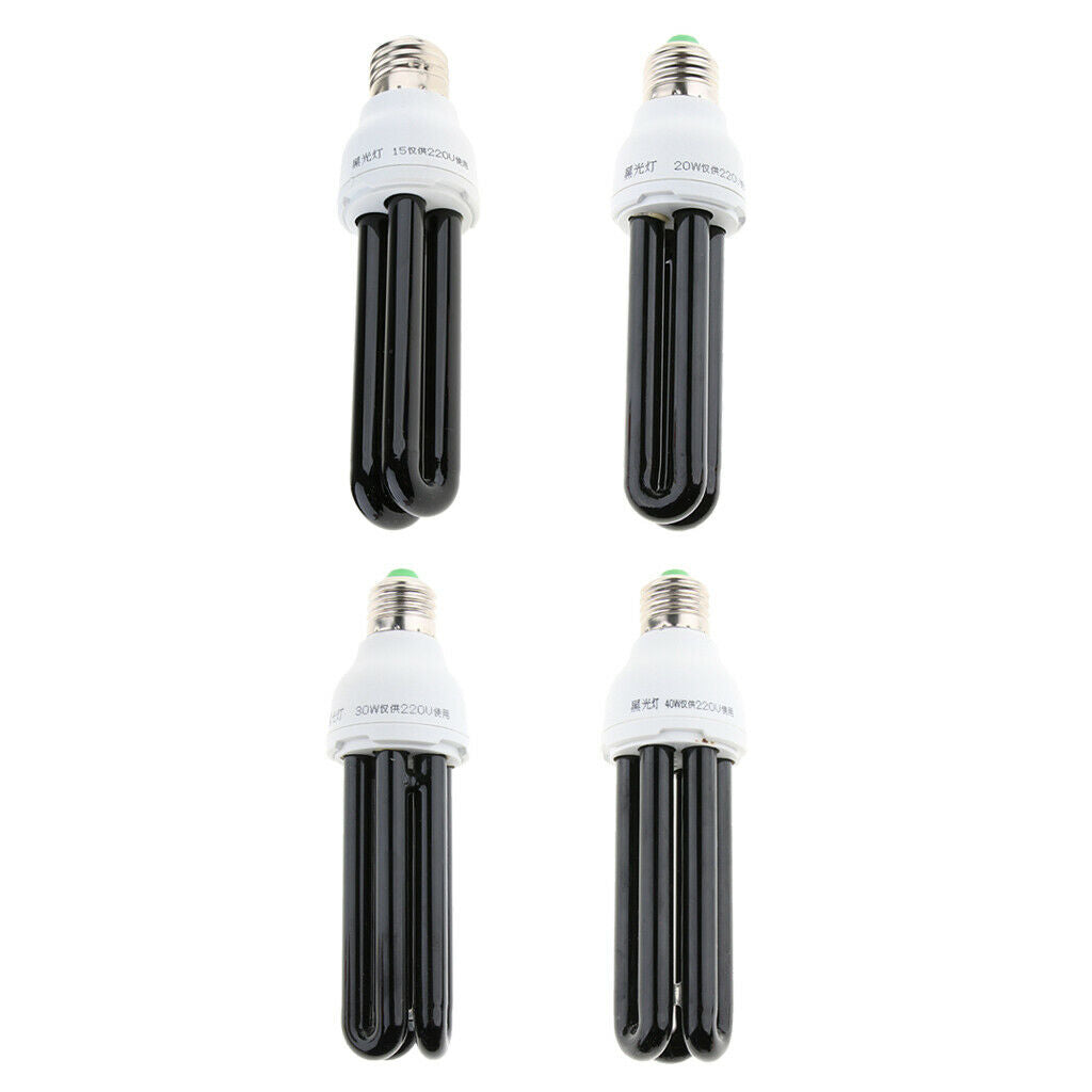 E27 15W 220V Energy Saving UV Black Stage Lamp Light Bulb Blacklight