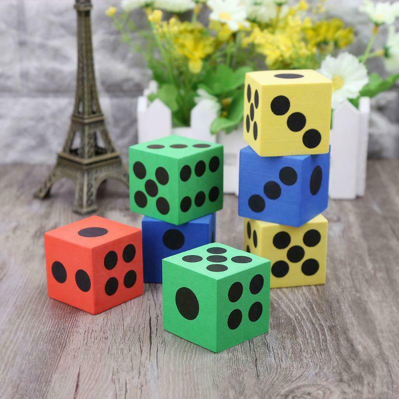 6pcs Math Toys Giant EVA Foam Dice Kid Educational Toys Party Game Dice Block