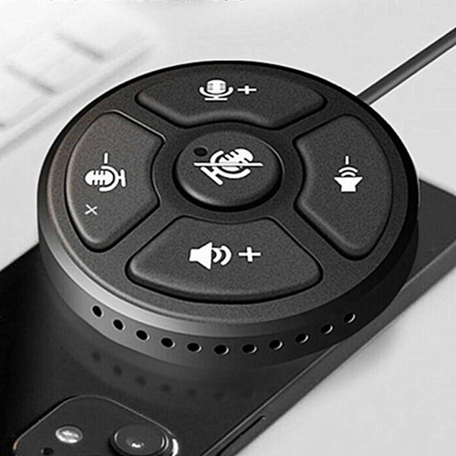 USB Conference Microphone with Mute Button Easy Setup for Online Class PC