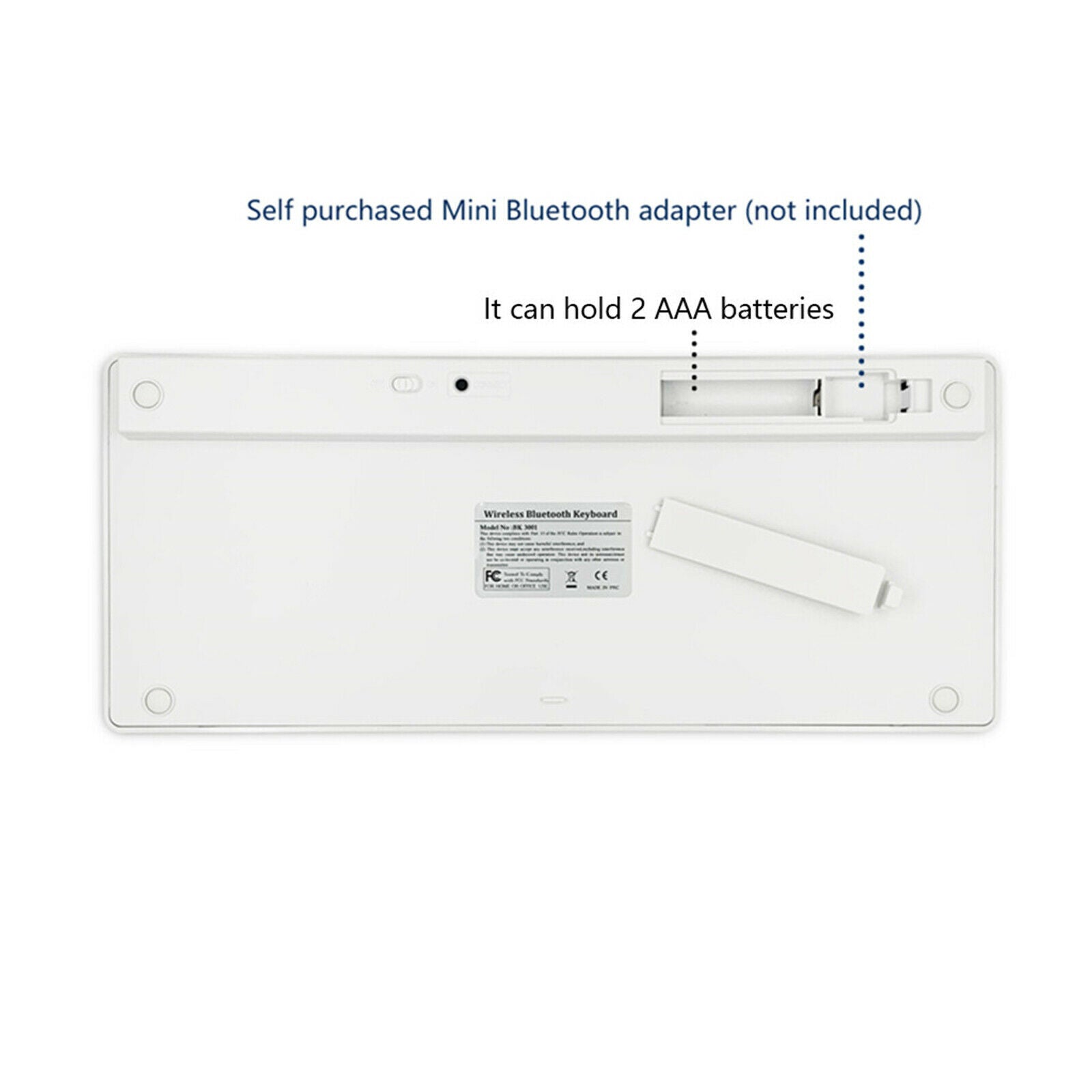 1x 78 Keys Wireless Bluetooth Keyboard Russian for Desktop Laptop Smartphone