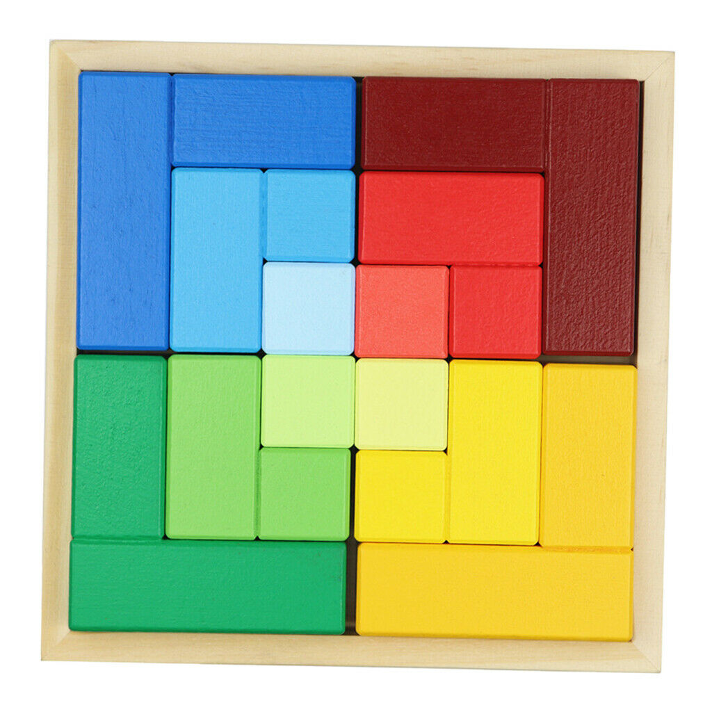 Kids Wood Cubes Building Blocks Puzzle Games Toys Learning Educationals Toys