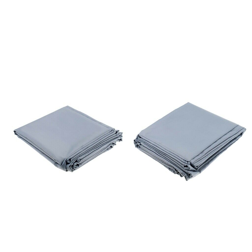 2Pcs 63x35x52cm&80x45x75cm Motor 115-225  Boat Engine Protector Cover Grey
