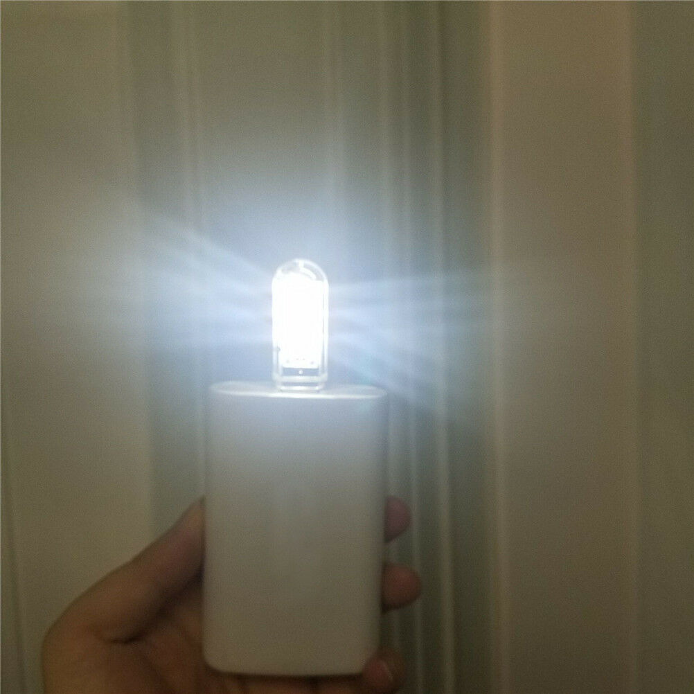2pcs Mini USB LED Night light Camping lamp For Reading Bulb Laptops Computer DD