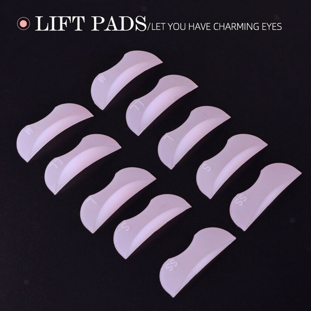 Set of 7 Professional Eyelash Perming Kit Lift Pads Perm Fixation Lotion Set