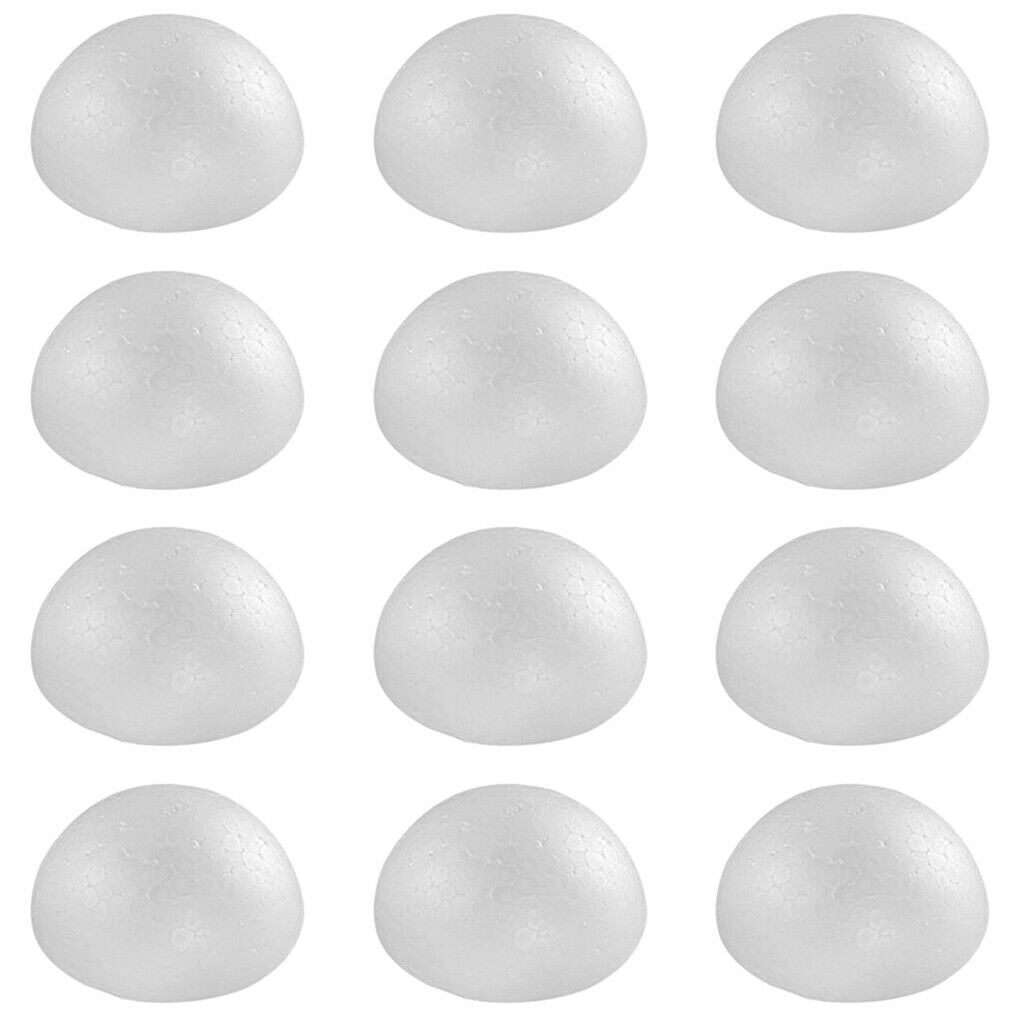 100x White Modelling Craft Polystyrene Foam Balls Sphere Hemisphere Lot 20mm