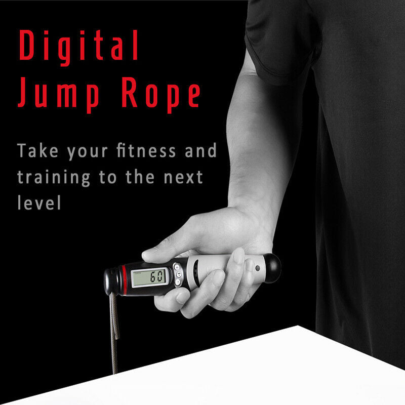 Digital Counter For Indoor/Outdoor Fitness Training Adjustable Skipping Rope