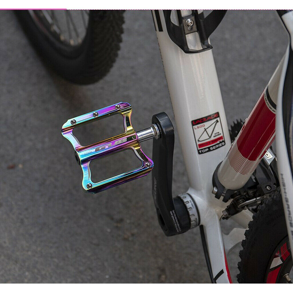 1Pair Bicycle Pedals Metal Flat Platform 9/16'' Inch 14mm for Road Mountain Bike