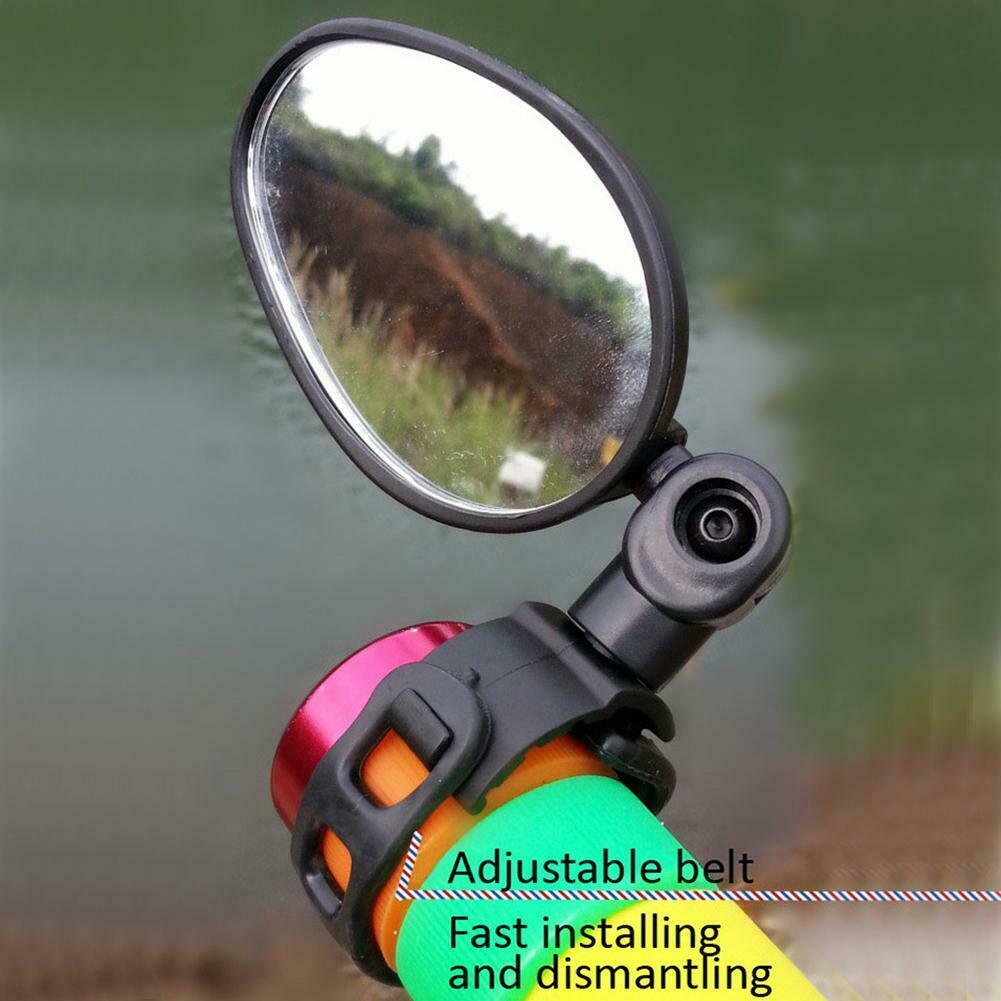 Bicycle Rear View Mirror 360 Degree MTB Handlebar Rearview Plane Mirror @