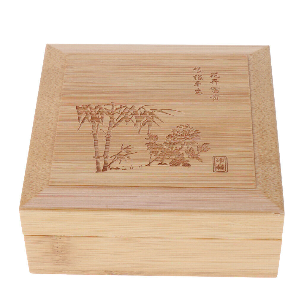 Wooden Jewelry Display Box Bracelet Bangle Storage Packaging Case 11x11x4cm
