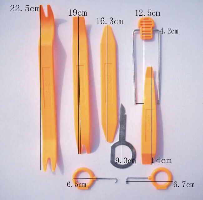 12X Auto Door Trim Panel Clip Lights Radio Audio Removal Pry Open Tools for BMW