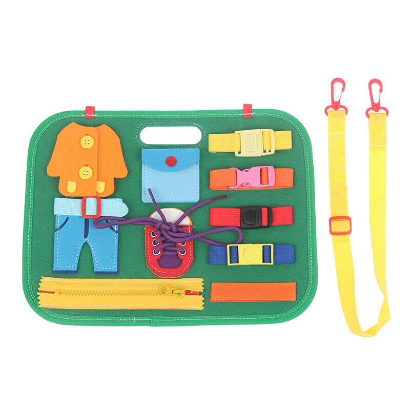 Kids Montessori Toys Baby Busy Board Buckle Training Essential Educational Bo DF