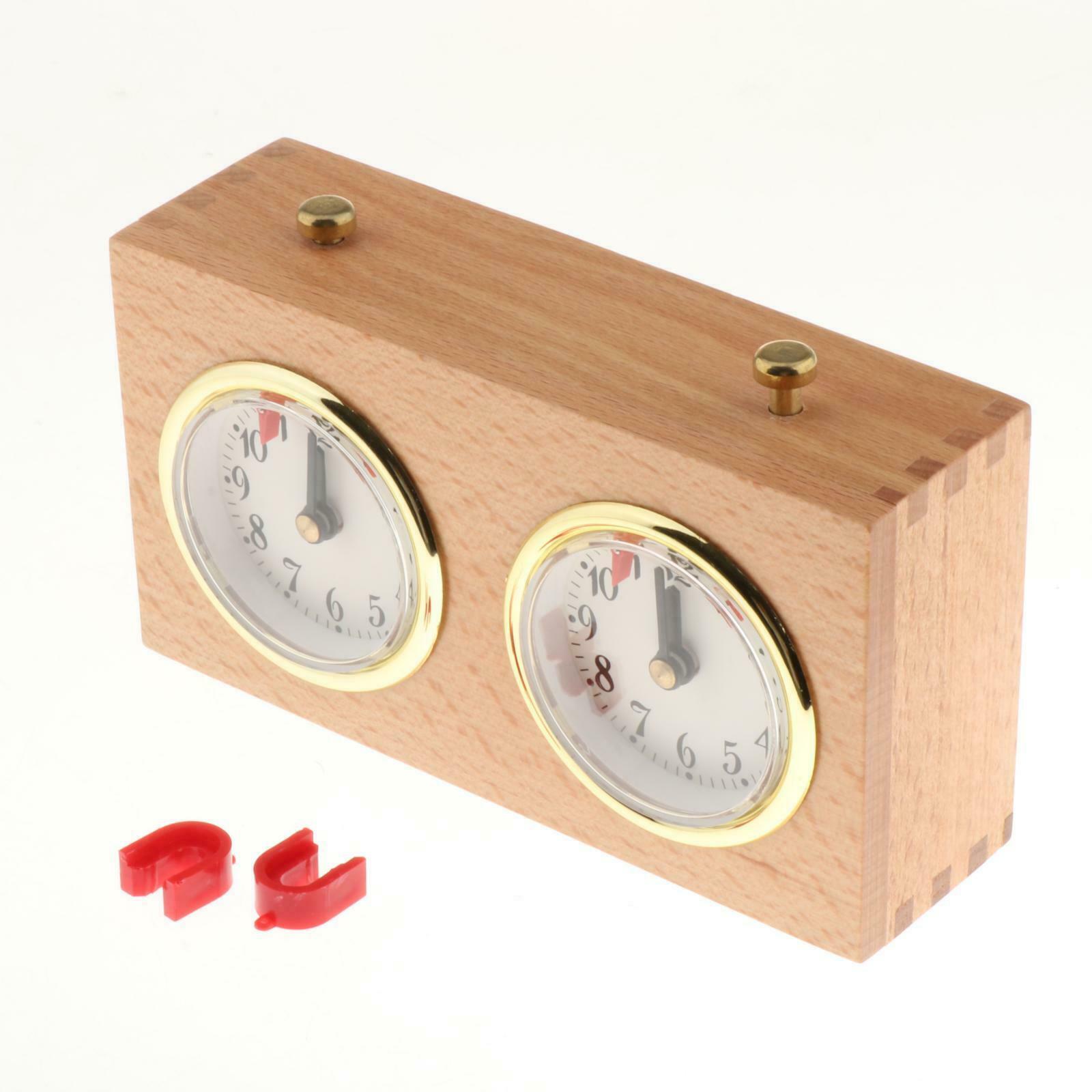 Wooden Casing International Chess Clock Mechanical Count Up Down Timer