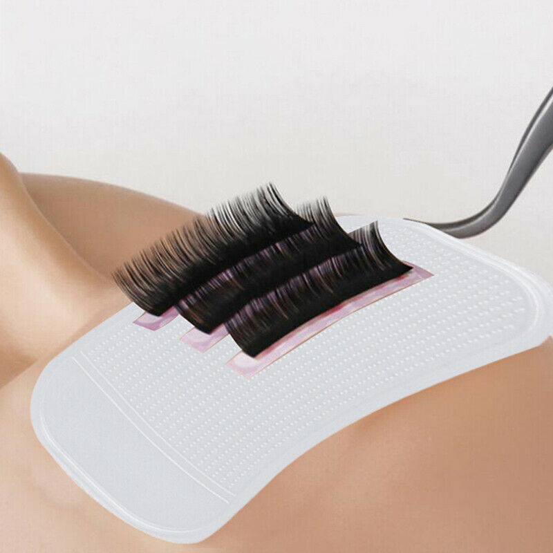 Silicone Eyelash Extension Stand Pallet Pad Reuseable Eye Lash Tray Holde.l8