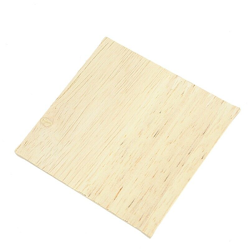 Natural Wood Appliques Square Flower Carving Decals Decorative Wooden MouldingT9