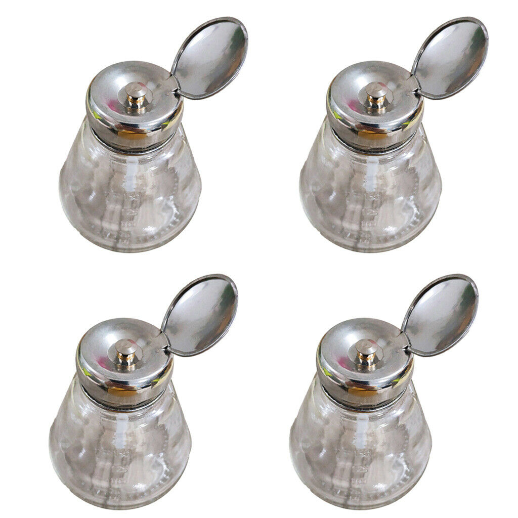 5oz Empty Nail Polish Remover Pump Dispenser Acetone Press Bottles 4pcs