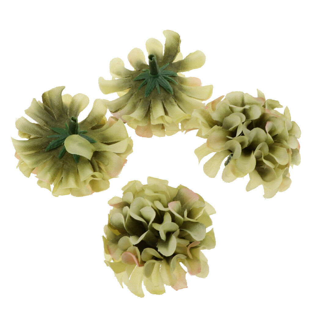 40Pieces 4.5cm Silk Lilac Flower Head Bud DIY Craft Wedding Clip Decor  H