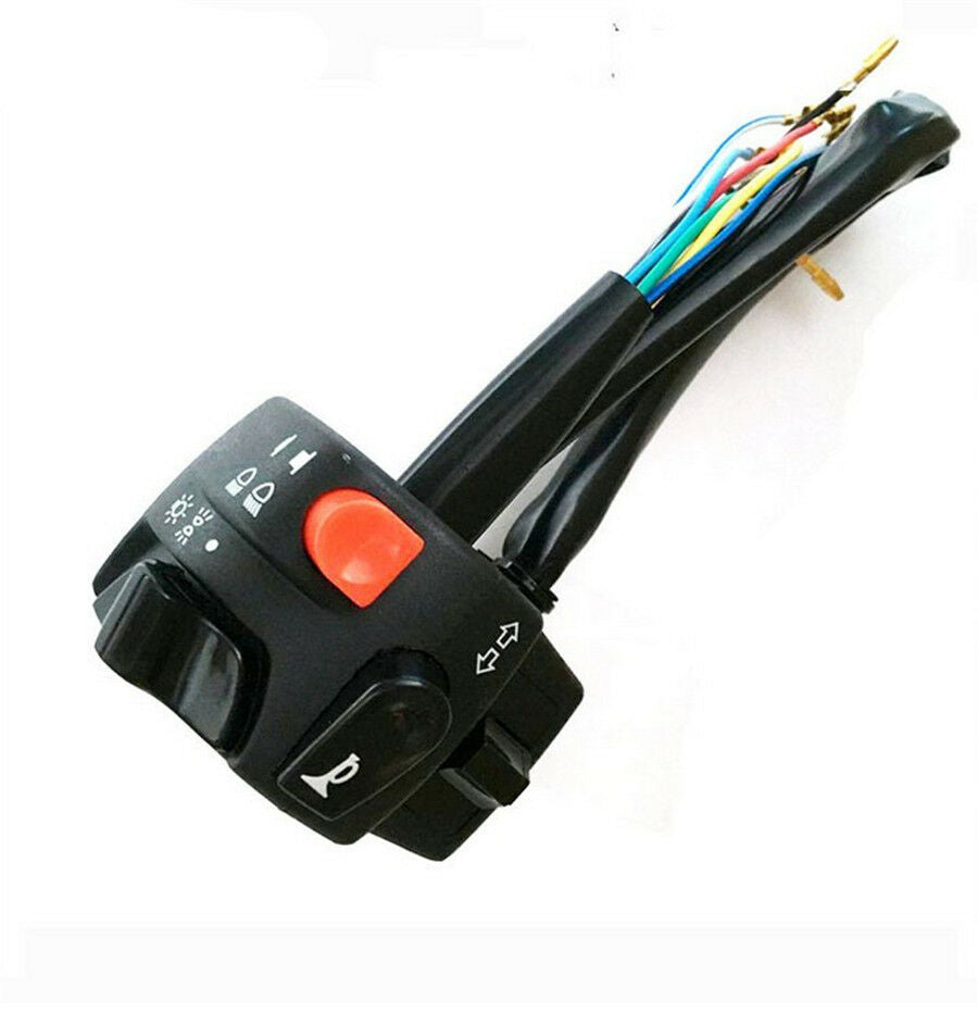 7/8" 5 Functions Motorcycle Waterproof Handlebar Switch Assembly Electric Start