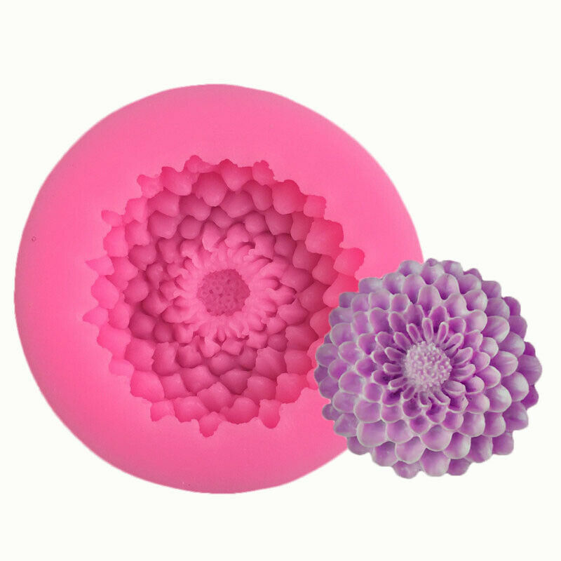 Chrysanthemum Handmade Soap Mold Flower Cake Silicone Molds Chocolate Mou.l8