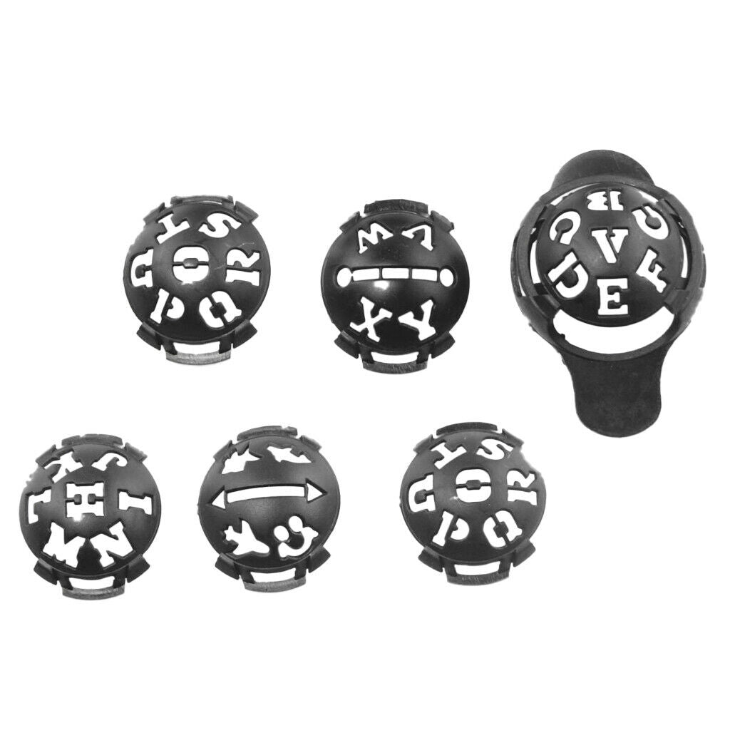 Prettyia 6pcs Golf Ball Line Liner Marker Golf Ball Alignment Template Tool