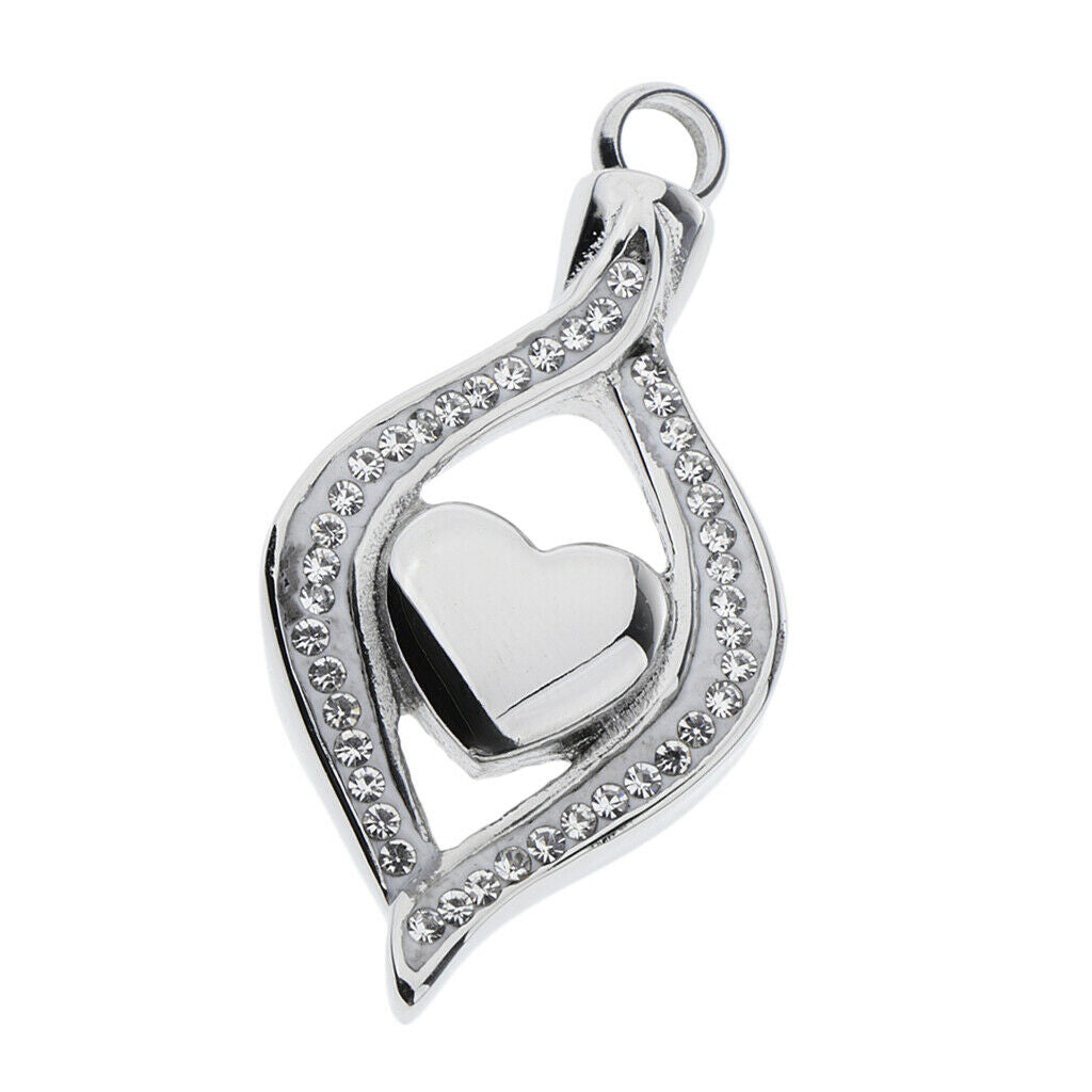 Heart Pet Funeral Cremation Ash Urn Locket Ashed Filler Jar Jewelry Pendant