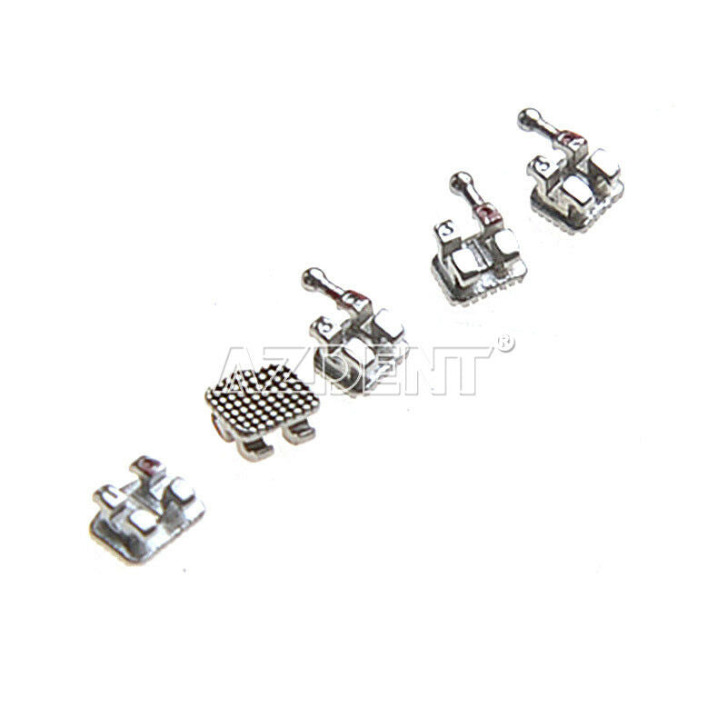 2X Orthodontic Dental MIM Monoblock Bracket Braces Mini MBT 022 3-4-5 Hooks